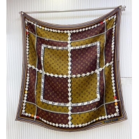 Affordable Price Louis Vuitton Cashmere & Silk Scarf 140x140 LV110607 Brown 2025