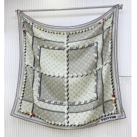 Spot Bulk Louis Vuitton Cashmere & Silk Scarf 140x140 LV110608 Grey 2025