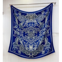 Grade Quality Hermes Cashmere & Silk Scarf 140x140 H110614 Blue 2025