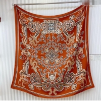 New Cheap Hermes Cashmere & Silk Scarf 140x140 H110615 Brickred 2025