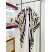 Discount Hermes Cashmere & Silk Triangle Scarf H110708 Beige/Blue 2025