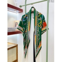 Spot Bulk Hermes Cashmere & Silk Triangle Scarf H110710 Green 2025