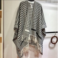 Cheap Wholesale Dior Cashmere Reversible Cape D110716 Black/White 2025