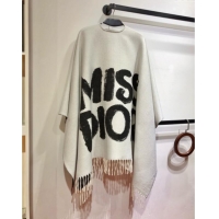 Classic Cheap Dior Miss Dior Cashmere Reversible Cape D110717 Black/Grey 2025