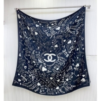 Cheapest Chanel Cashmere & Silk Scarf 140x140 CH110610 Black 2025
