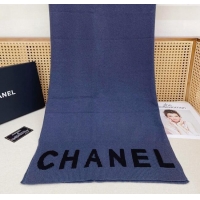 Market Sells Cheap Chanel Cashmere Scarf 180x45cm CH110705 Blue 2025