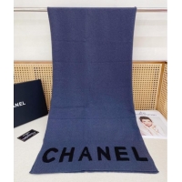 Market Sells Cheap Chanel Cashmere Scarf 180x45cm CH110705 Blue 2025