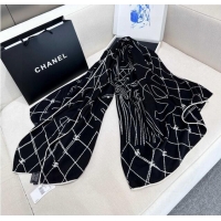 Classic Specials Chanel Cashmere & Silk Scarf 140x140cm CH110712 Black 2025