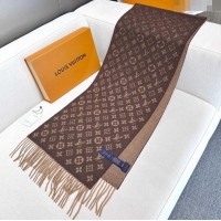 Best Quality Louis Vuitton Cashmere Long Scarf 180x30cm LV110714 Brown 2025
