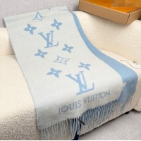 Best Price Louis Vuitton Reykjavik Cashmere Long Scarf 45x180cm LV111101 Blue 2025