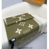 Grade Quality Louis Vuitton Reykjavik Cashmere Long Scarf 45x180cm LV111101 Green 2025