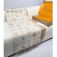 Luxury Classic Louis Vuitton Reykjavik 2.0 Cashmere Long Scarf 55x180cm LV111103 Beige 2025