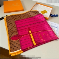 Original Cheap Louis Vuitton My Neverfull Silk Square Scarf 90x90cm LV111104 Pink 2025