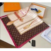 Best Price Louis Vuitton My Neverfull Silk Square Scarf 90x90cm LV111104 White 2025