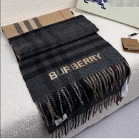 Fashion Discount Burberry Cashmere Long Scarf 30x168cm BR111101 Black 2025