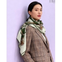 Classic Specials Hermes Cord Printed Silk Cashmere Square Scarf 140cm H111137 Green 2025