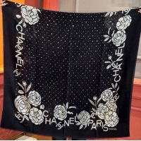 Luxury Discount Chanel Cashmere Long Scarf 100x200cm CH111144 Black 2025