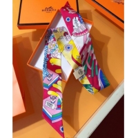 Classic Cheap Hermes La Source De Pegase Twilly Silk Bandeau Scarf 5x86cm 11153 Red 2025