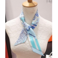 Market Sells Hermes Le Jardin De La Maharani Twilly Silk Bandeau Scarf 5x86cm 11153 Blue 2025