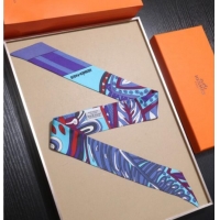Best Quality Hermes Le Jardin De La Maharani Twilly Silk Bandeau Scarf 5x86cm 11153 Purple 2025