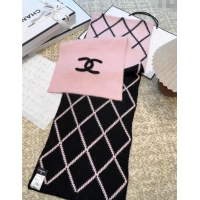 Top Design Chanel Cashmere Wool Silk Long Scarf 30x180cm CH111158 Pink 2025
