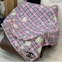 New Design Chanel Cashmere Silk Square Scarf 135x135cm CH111159 Pink 2025