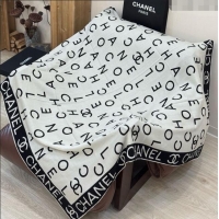 Luxury Classic Chanel Logo Cashmere Silk Square Scarf 135x135cm CH111161 White 2025