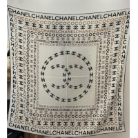 Grade Design Chanel CC Cashmere Silk Square Scarf 135x135cm CH111163 White 2025