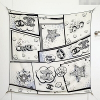 Top Grade Chanel Cashmere Silk Square Scarf 140x140cm CH111165 White 2025