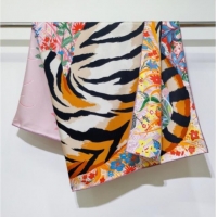 Luxury Cheap Hermes Tiger Tyger Silk Square Scarf 90x90cm 1175 Pink 2025