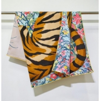 Best Price Hermes Tiger Tyger Silk Square Scarf 90x90cm 1175 Light Grey 2025