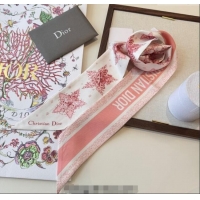 Buy Classic Dior Silk Star Bandeau Scarf 6x100cm DR111185 Light Pink 2025