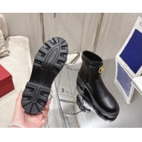 Unique Style Valentino VLogo Signature Strap Heel Ankle Boots 5.5cm in Calfskin Leather Black 1028009