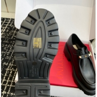 Luxurious Valentino Rockstud Strap Loafers 4.5cm in Calfskin Leather 1028021