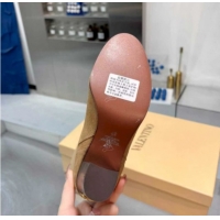 Sophisticated Valentino Suede Heel High Boots 8cm with Buckle Beige 1104081