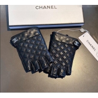Buy Cheap Chanel Lambskin and Cashmere Gloves with CC 0111 Black 2024