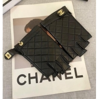 Buy New Cheap Chanel Quilted leather Half Gloves L 3111 Black 2024