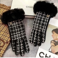 Traditional Specials Chanel Tweed Gloves 1129 Black 2024