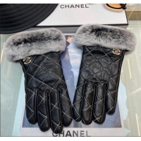 Market Sells Chanel Quilted Lambskin Gloves 1129 Black 2024