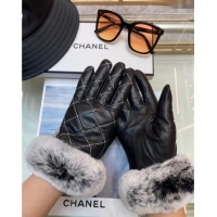 Market Sells Chanel Quilted Lambskin Gloves 1129 Black 2024