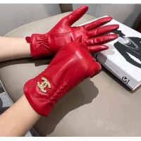 Fashion Discount Chanel Lambskin Gloves CH111736 Red 2025