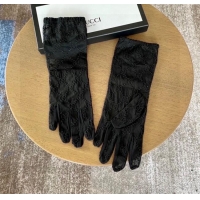 Hot Sell Cheap Gucci GG Mesh Gloves G111208 Black 2025