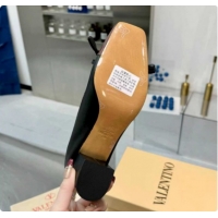 Good Product Valentino VALET DU ROI Pumps 6cm in Calfskin Leather with Tassel Bow Black/Brown 1215044