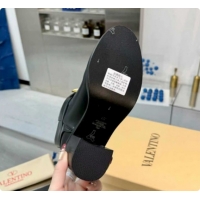 Pretty Style Valentino VLogo Signature Strap Heel Ankle Boots 7cm in Calfskin Leather Black VLTN121502 1215056