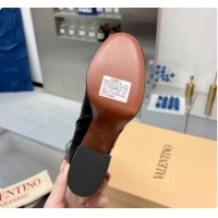 Trendy Design Valentino FAWCETTE Platform High Boots 10cm in Calfskin Leather Black 1215060