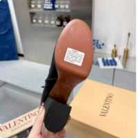 Hot Style Valentino FAWCETTE Platform Ankle Boots 10cm in Calfskin Leather Black 1215062