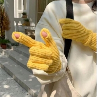 Promotional Prada Knit Gloves 0111 Yellow 2024
