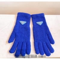 Famous Brand Prada Knit Gloves 0111 Blue 2024