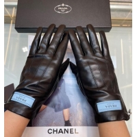 Big Discount Prada Lambskin Gloves with Zip 0131 Black 2024