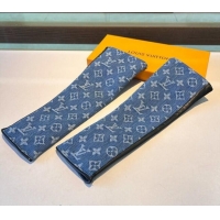 Top Design Louis Vuitton Denim Fingerless Long Gloves 1023 Blue 2024